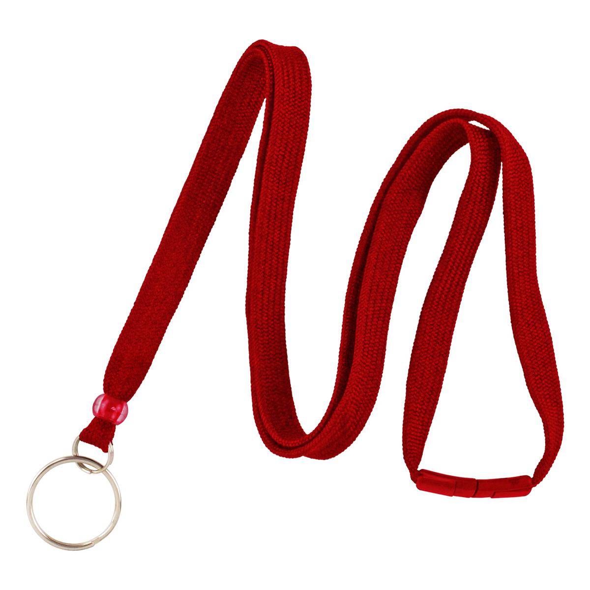 3/8 in Flat Tubular Breakaway Lanyard Split Key Ring 8720